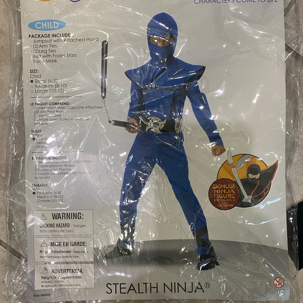 Kids blue ninja outfit